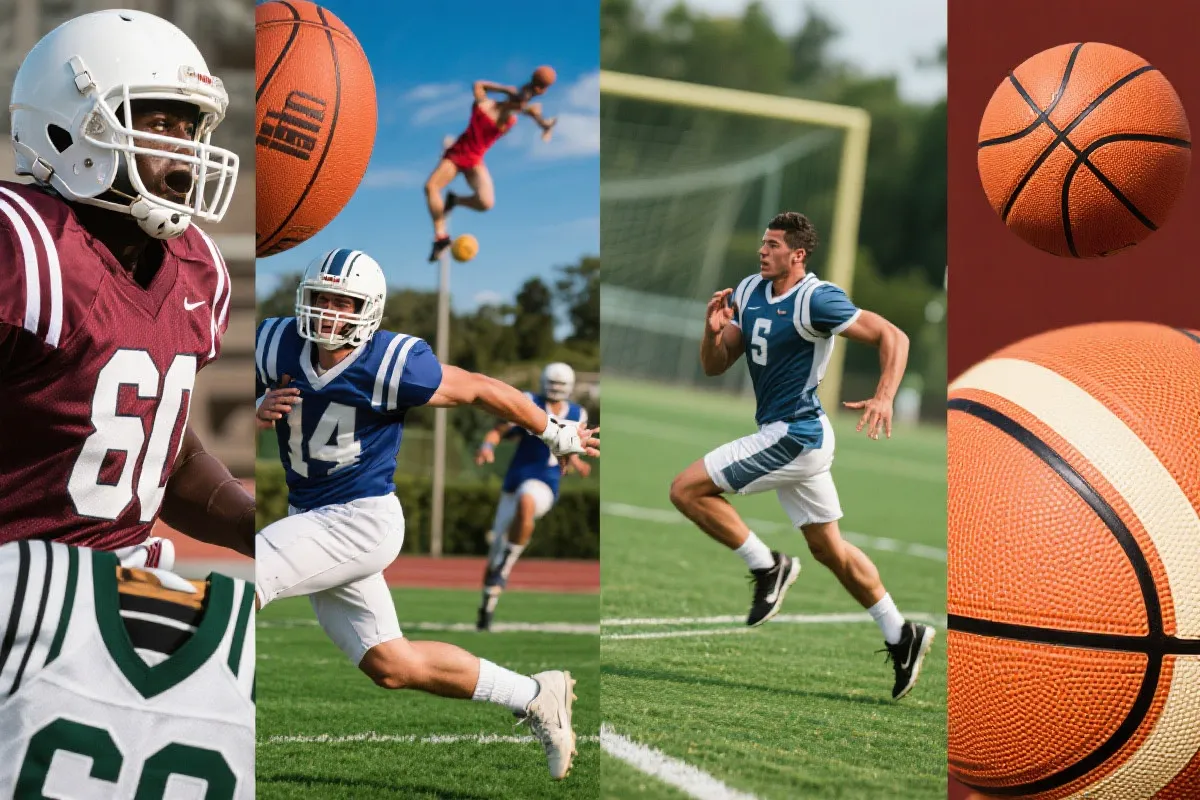 多运动项目热血拼搏视觉海报